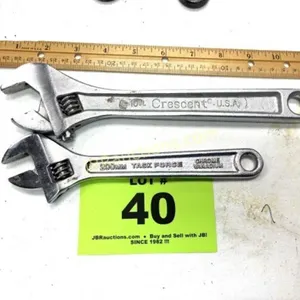 (2) ADJUSTABLE WRENCHES