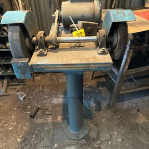 Bench grinder on stand